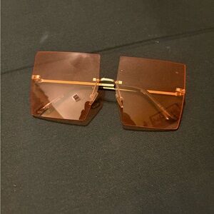 Square Orange Sunglasses